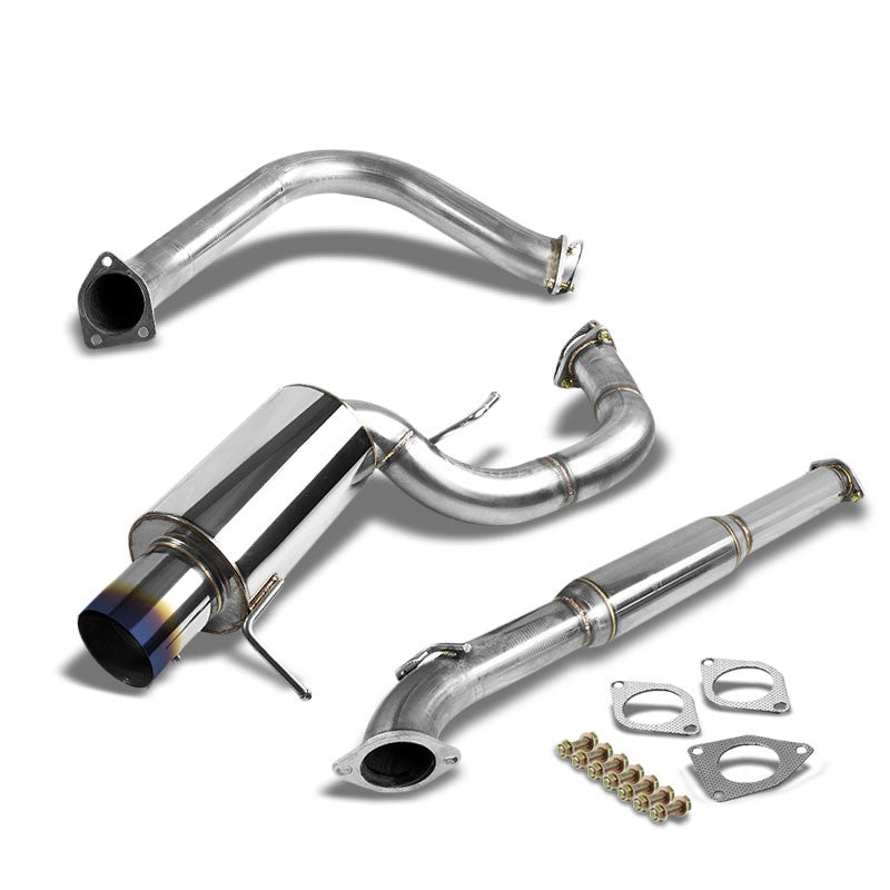 4&quot; Burnt Muffler Tip Exhaust Catback System For 00-05 Mitsubishi Eclipse 3.0L V6-Performance-BuildFastCar