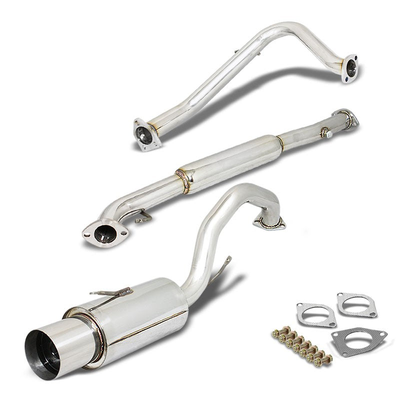 4.5" Muffler Tip Exhaust Catback System For 95-99 Mitsubishi Eclipse 2G DOHC-Performance-BuildFastCar