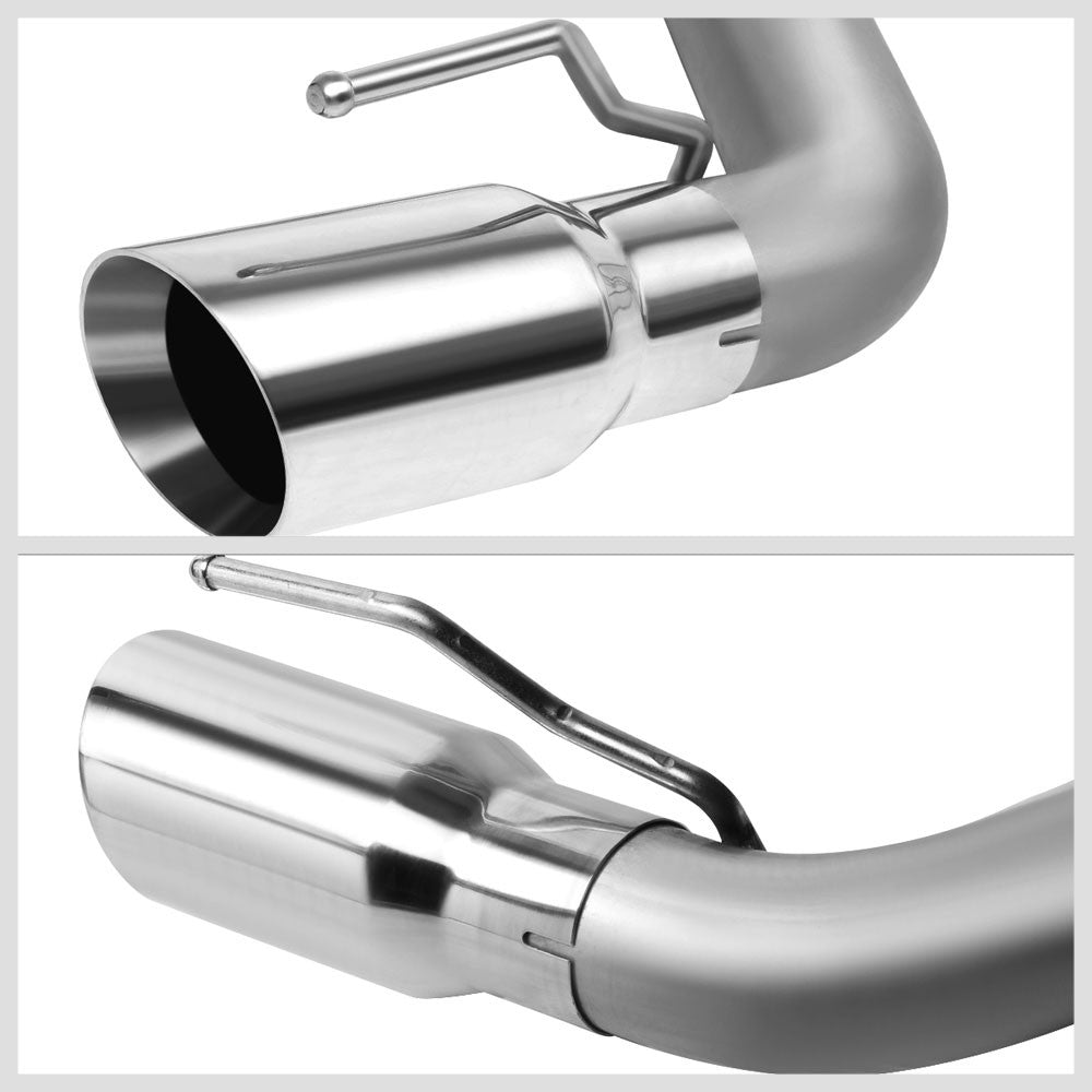 Satinless Axleback Exhaust System 4" Tip For 16-18 Chevrolet Camaro 2.0L 3.6L