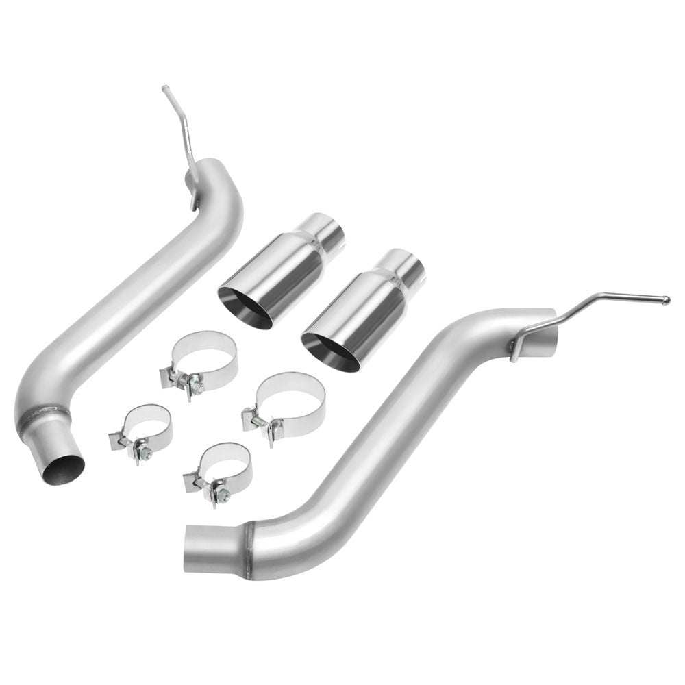 Satinless Axleback Exhaust System 4" Tip For 16-18 Chevrolet Camaro 2.0L 3.6L