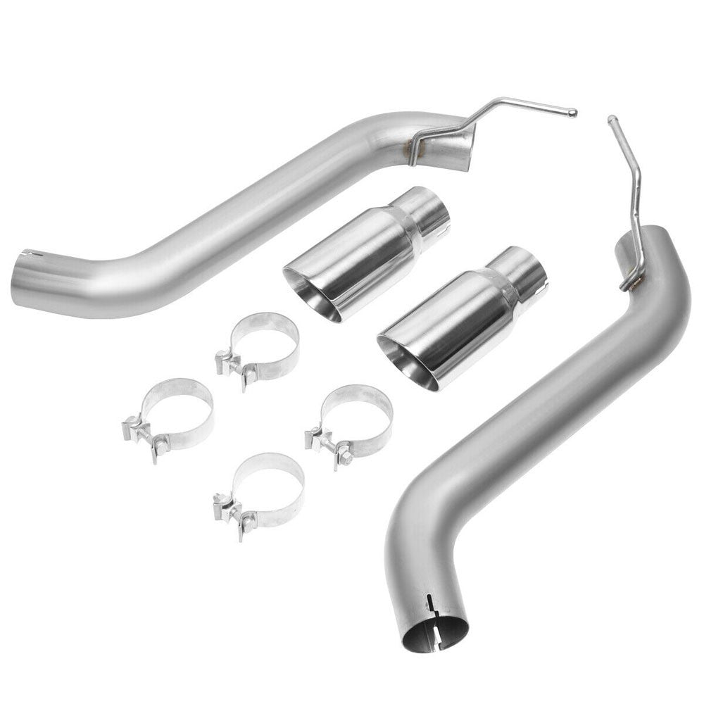 Satinless Axleback Exhaust System 4" Tip For 16-18 Chevrolet Camaro 6.2L V8