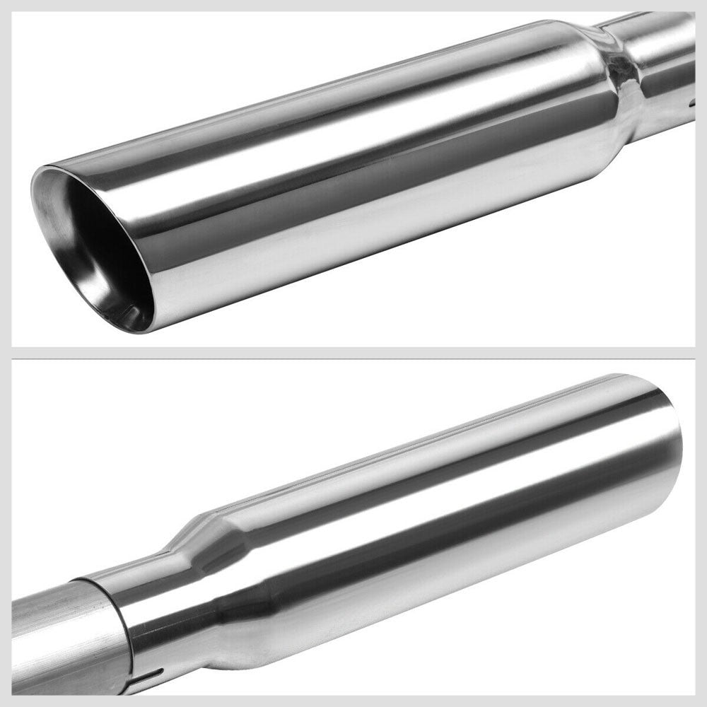 Satinless Axleback Exhaust System 3.5" Tip For 09-13 Silverado/Sierra 1500 6.2L