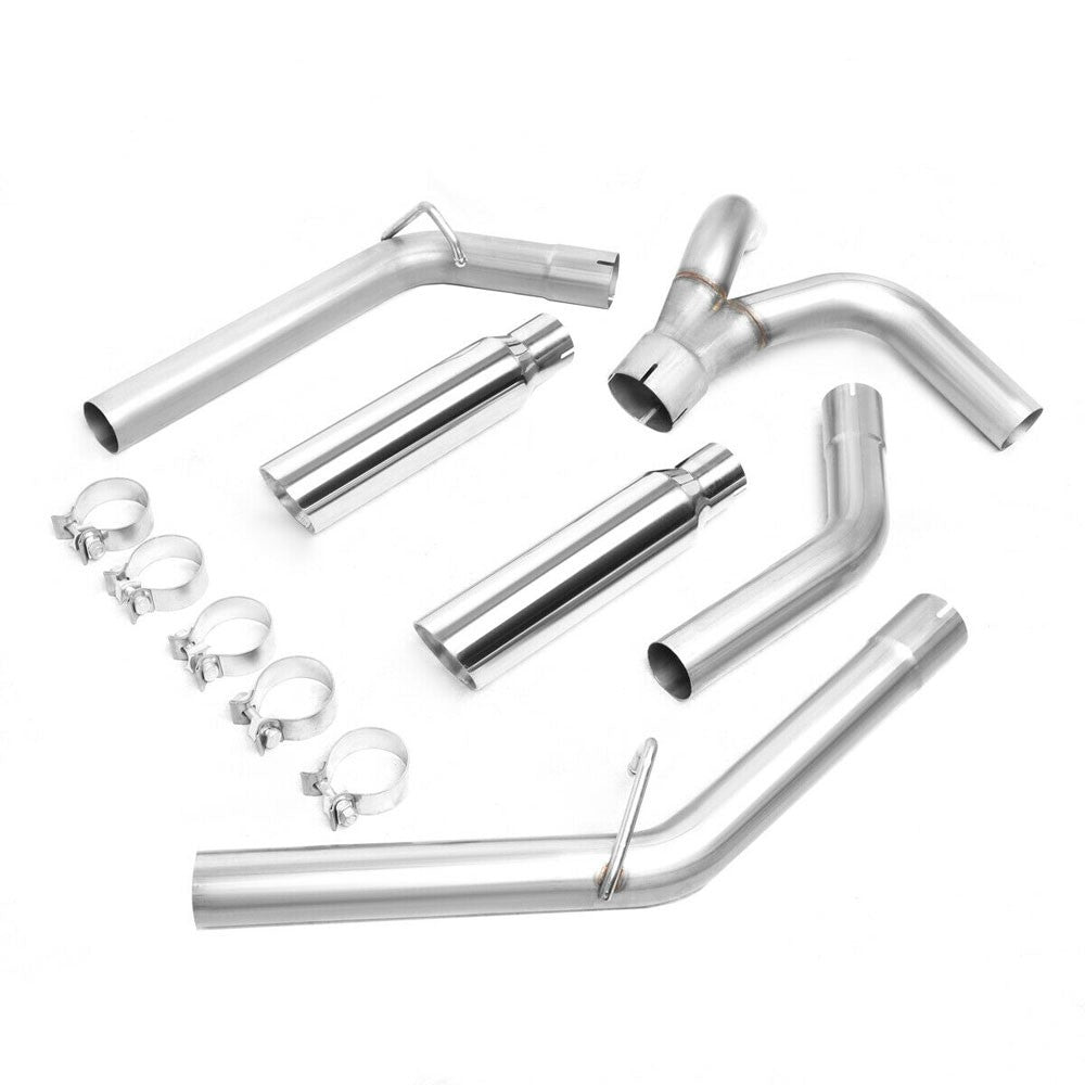 Satinless Axleback Exhaust System 3.5" Tip For 09-13 Silverado/Sierra 1500 6.2L