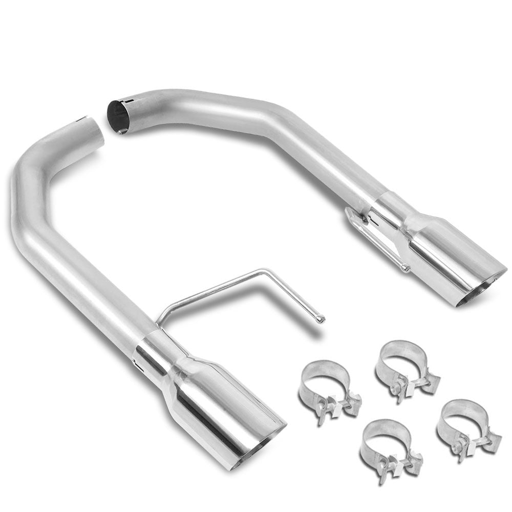 Rear Axle-Back Exhaust System Kit+ 4" Tip For 15-17 Ford Mustang 2.3L Ecoboost-Major Pipe-BuildFastCar