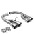 Stainless Steel Axleback Exhaust System 4" Tip For 18-20 Ford Mustang 5.0L V8