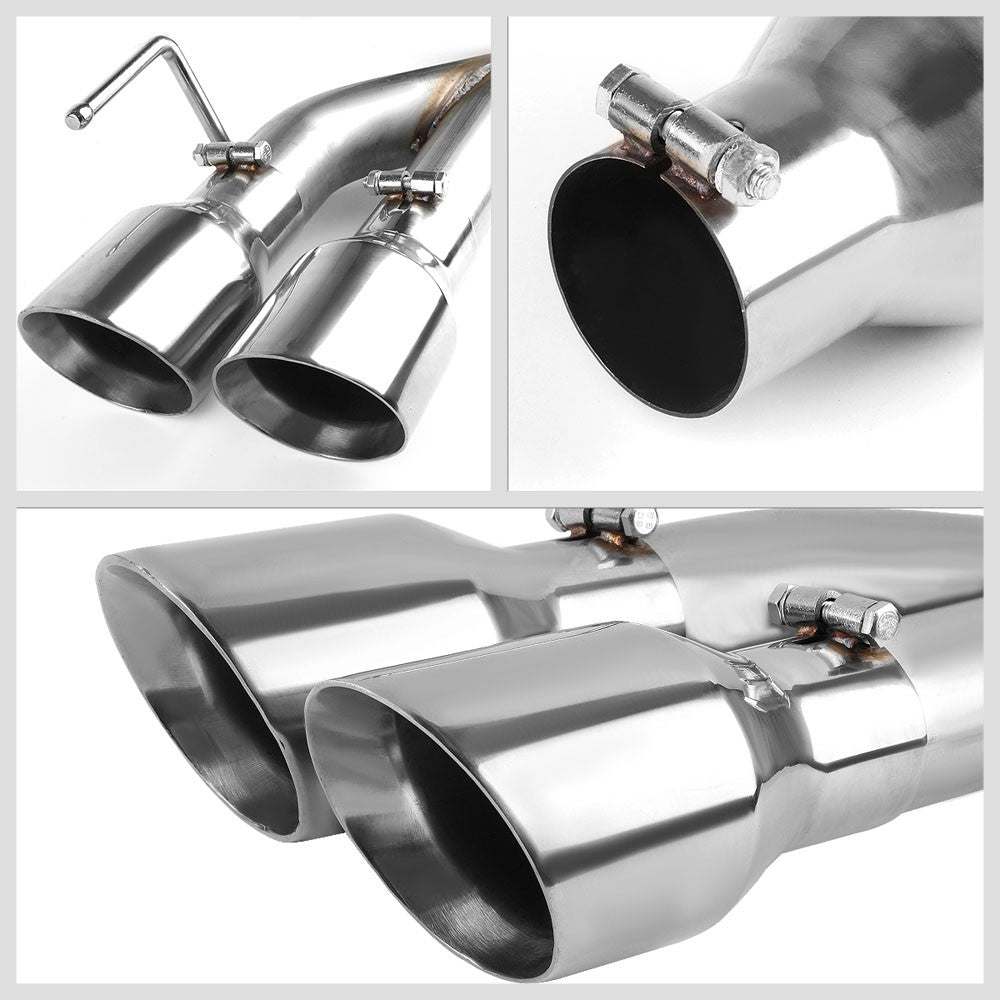 Stainless Steel Axleback Exhaust System 4" Tip For 18-20 Ford Mustang 5.0L V8
