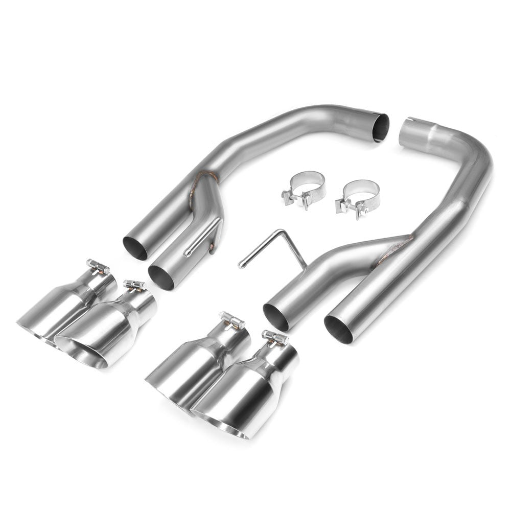 Stainless Steel Axleback Exhaust System 4" Tip For 18-20 Ford Mustang 5.0L V8