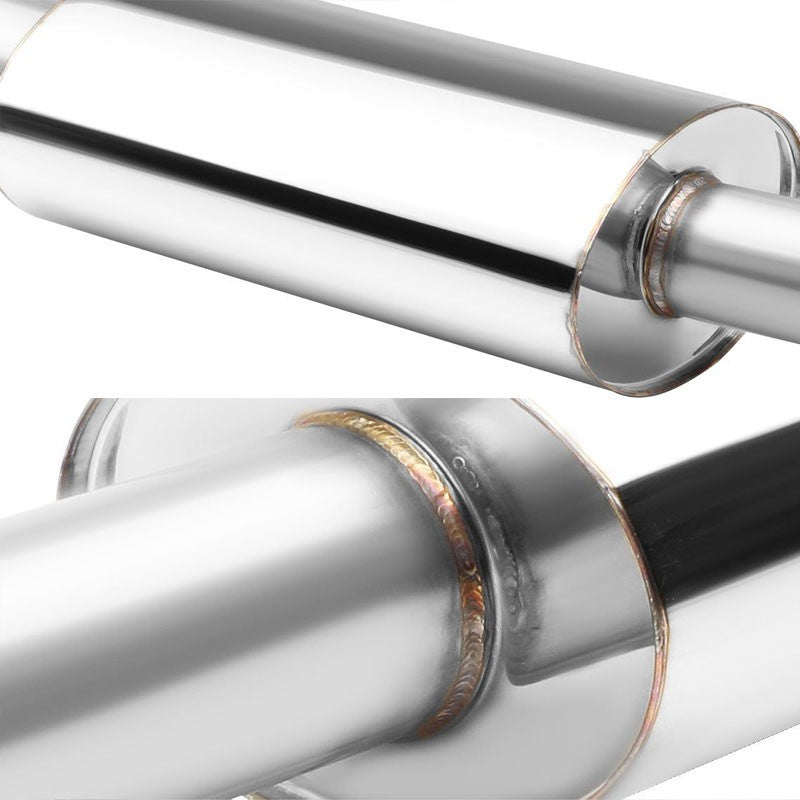 4" Slant Roll Muffler Tip Exhaust Axleback System For 11-16 Scion tC Base 2.5L-Performance-BuildFastCar