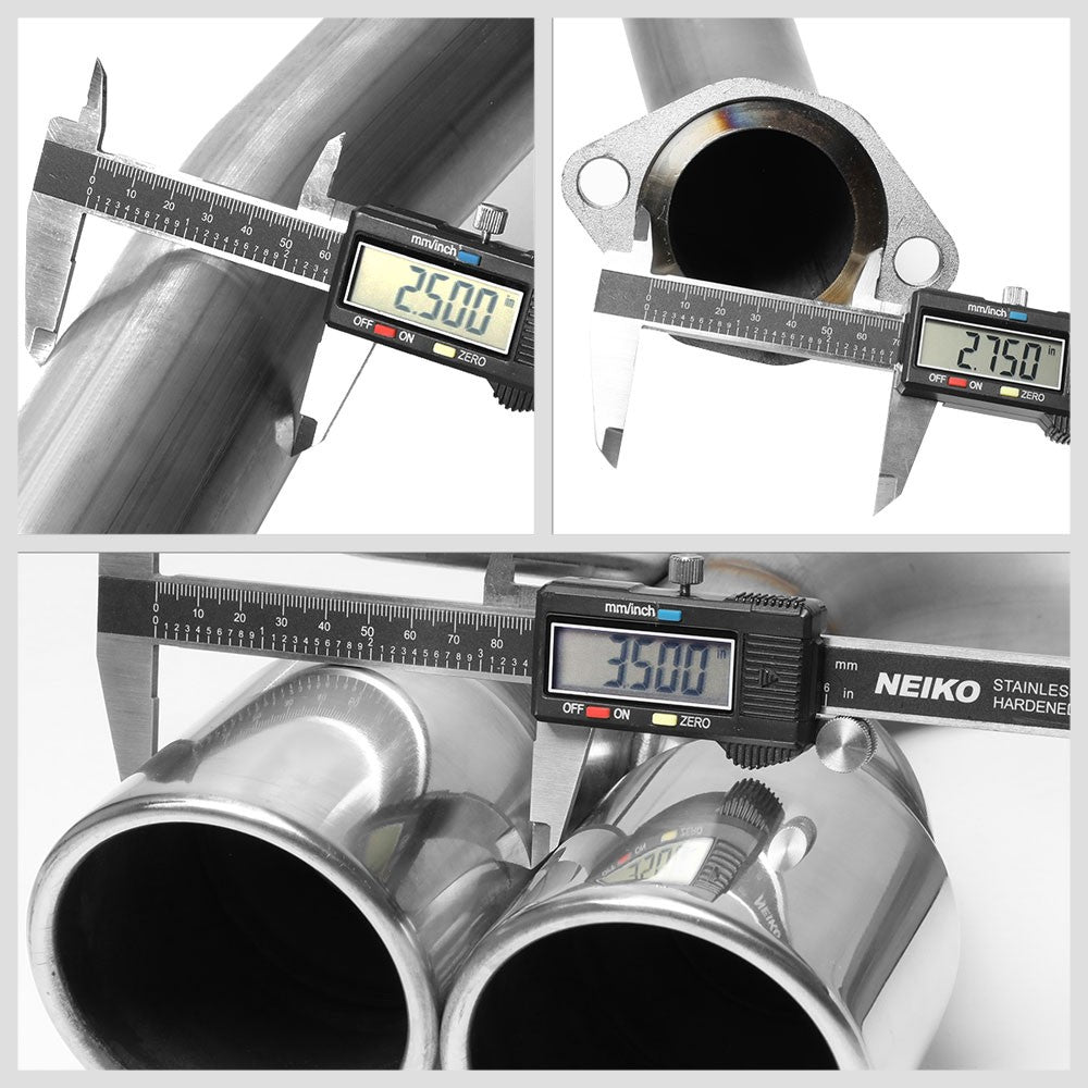 Stainless Steel Axleback Exhaust System 3.5" Tip For 08-15 Scion xB 2.4L L4
