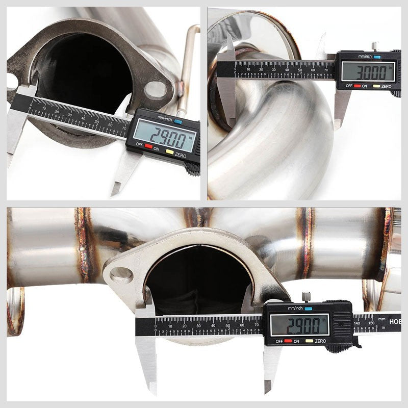 4.5" Dual Slant Muffler Tip Exhaust Catback System For 10-13 Mazda 3 Mazdaspeed-Performance-BuildFastCar