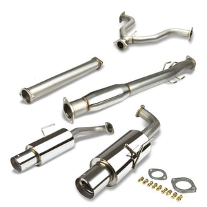 4" Dual Round Muffler Tip Exhaust Catback System For 07-12 Nissan Altima L32A-Performance-BuildFastCar