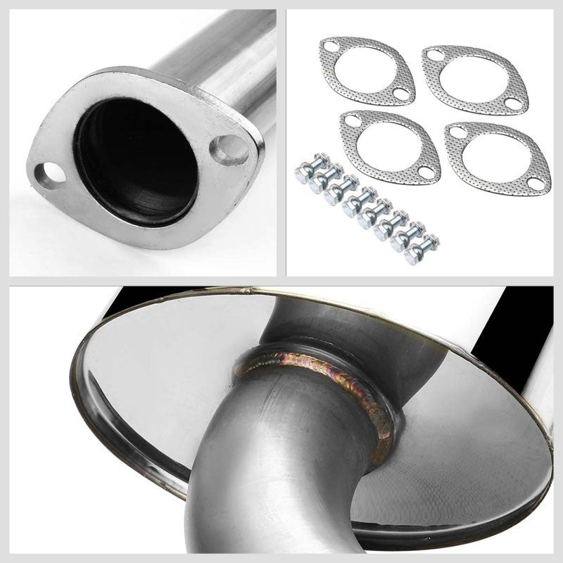 Catback System 4" Roll Muffler Tip 04-08 Nissan Maxima SE/SL 3.5L V6 BFC-CATB-NM04V6D-NRT