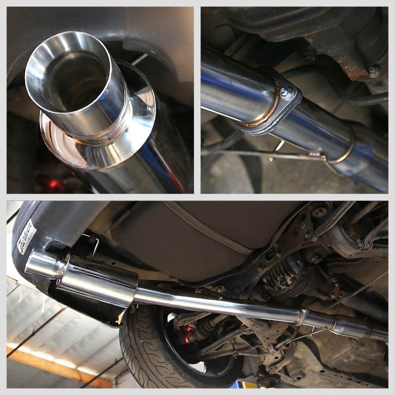Catback Exhaust System 4" Round Roll Tip 89-94 Nissan 240SX S13 Silvia BFC-CATB-NISS13-NRT