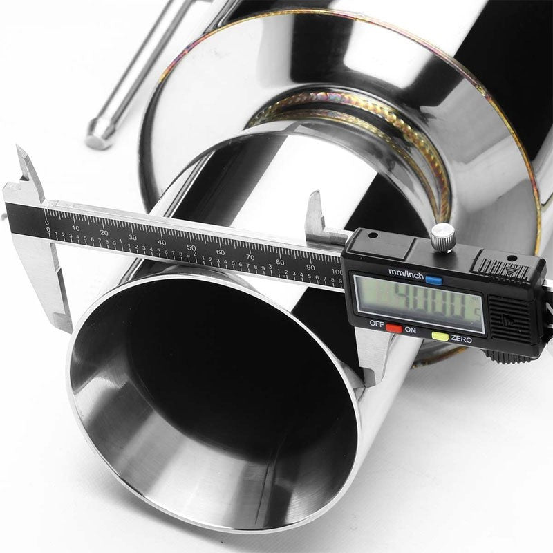 4" Roll Muffler Tip Exhaust Catback System For 95-98 240SX Silvia S14 2.4L DOHC-Performance-BuildFastCar