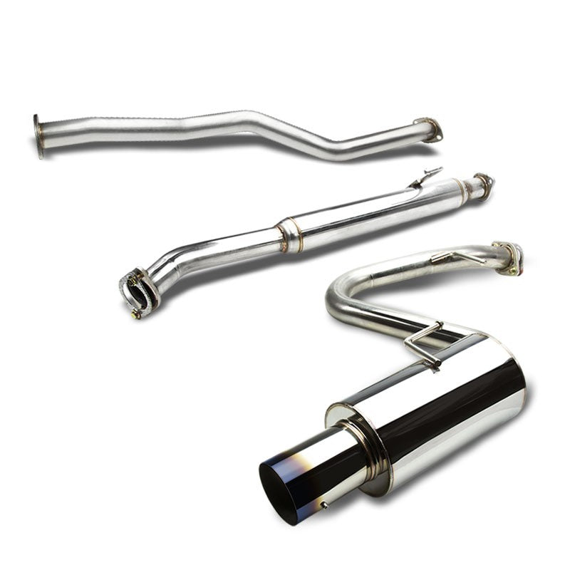 4" Burnt Muffler Tip Exhaust Catback System For 05-10 Scion tC Coupe 2.4L DOHC-Performance-BuildFastCar