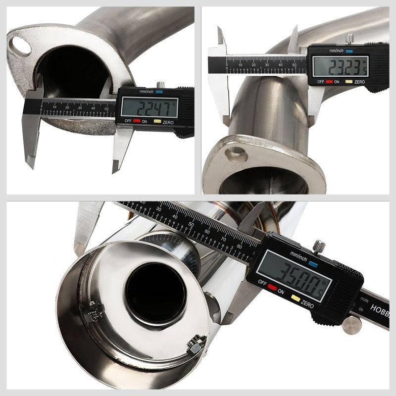 3.5" Muffler Tip Exhaust Catback System For 85-87 Toyota Corolla Sport GTS 1.6L-Performance-BuildFastCar