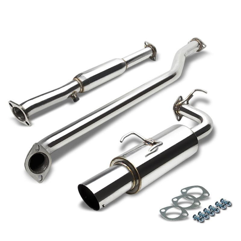 4" Slant Muffler Tip Exhaust Catback System For 93-97 Toyota Corolla 1.6L/1.8L-Performance-BuildFastCar