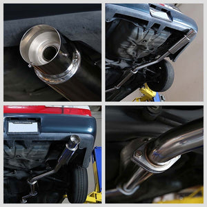 4" Slant Muffler Tip Exhaust Catback System For 93-97 Toyota Corolla 1.6L/1.8L-Performance-BuildFastCar
