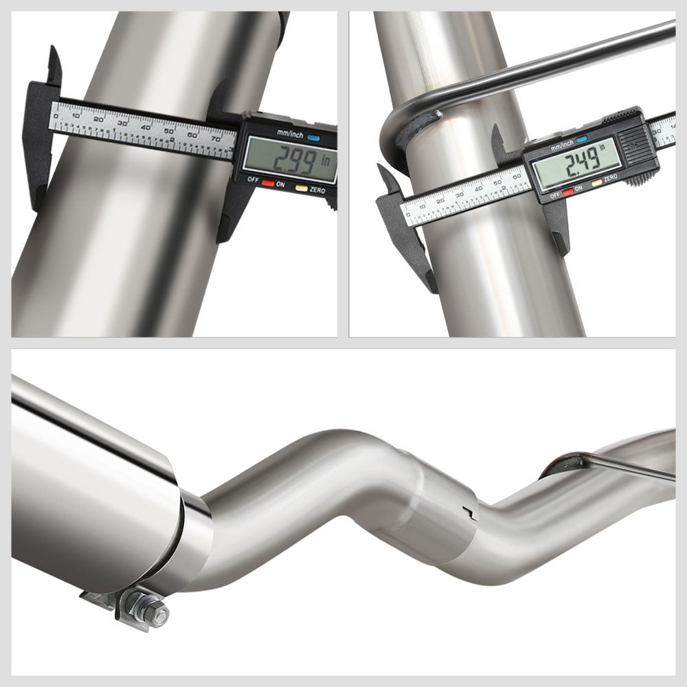 4" Mufflers Rolled Tip Catback Exhaust Kit For 04-08 F-150 4.6L/5.4L BFC-CATB-U001