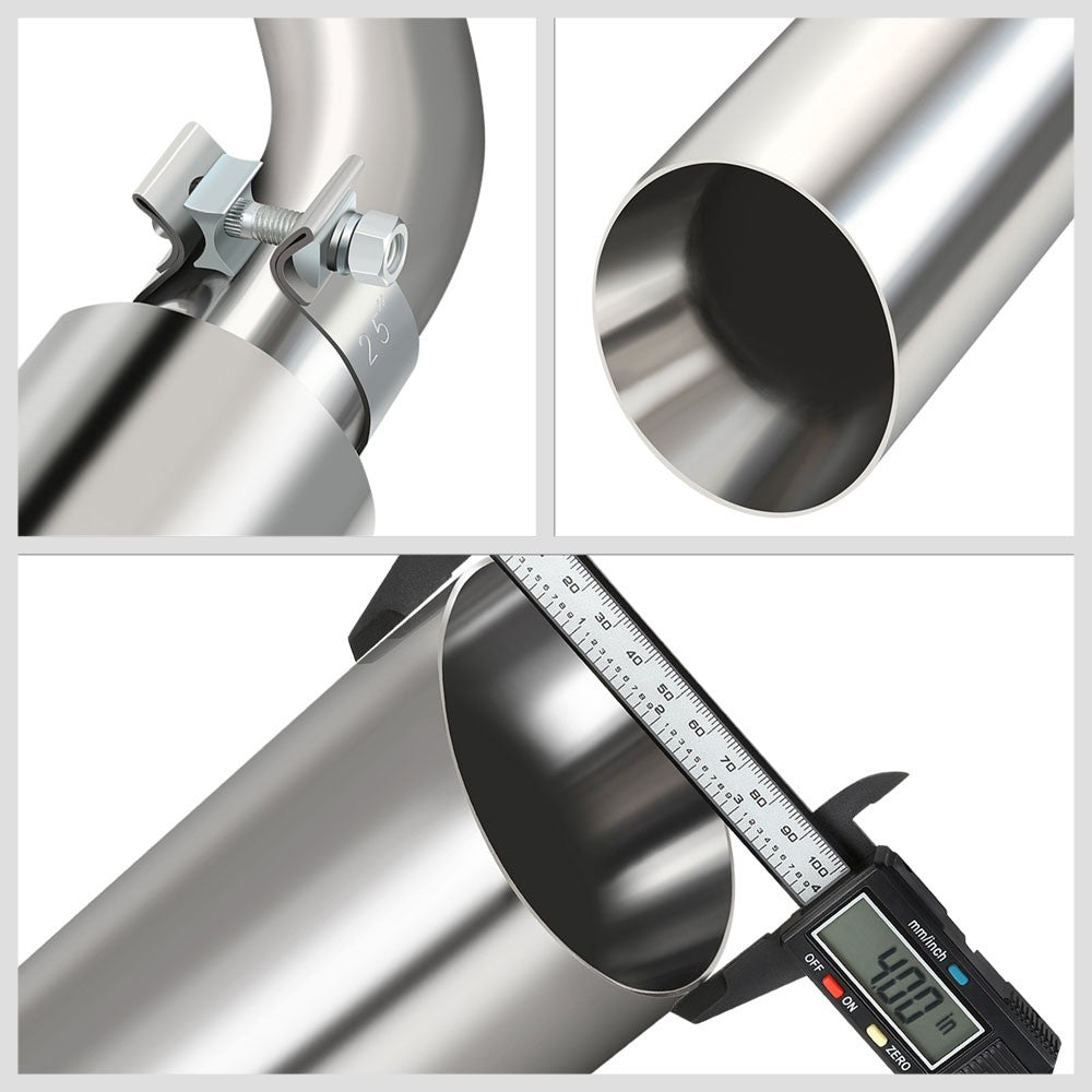 4" Mufflers Rolled Tip Catback Exhaust Kit 09-14 F-150 4.6/5.0/5.4L BFC-CATB-U002