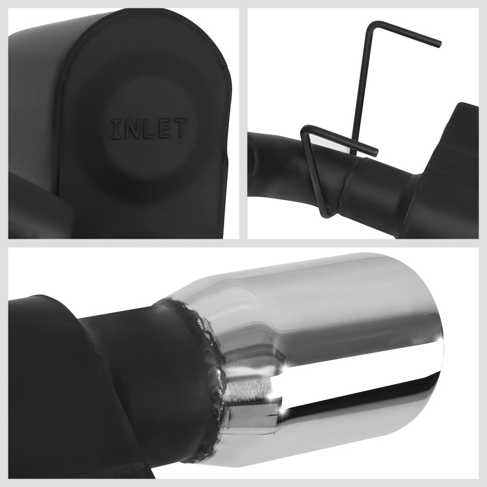 3.75" Mufflers Rolled Tip Axleback Exhaust Kit 11-12 Mustang 5.0/5.4 BFC-AXLB-U003