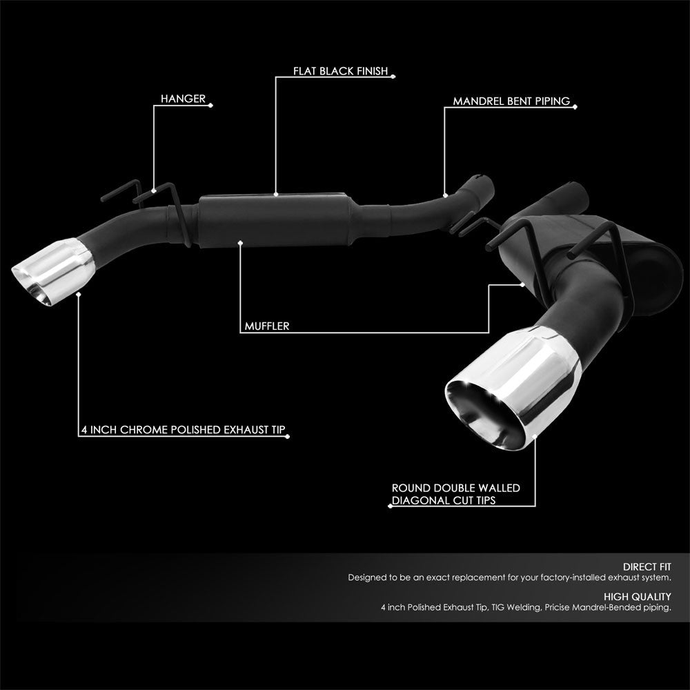 4" Rolled Tip Axleback Exhaust Kit 10-15 Chevrolet Camaro 6.2L BFC-AXLB-U006
