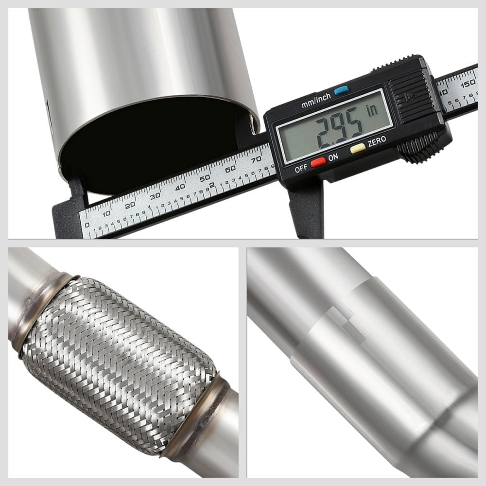 4" Rolled Tip Catback Exhaust System 07-13 Silverado/Sierra 5.5' Bed BFC-CATB-U013