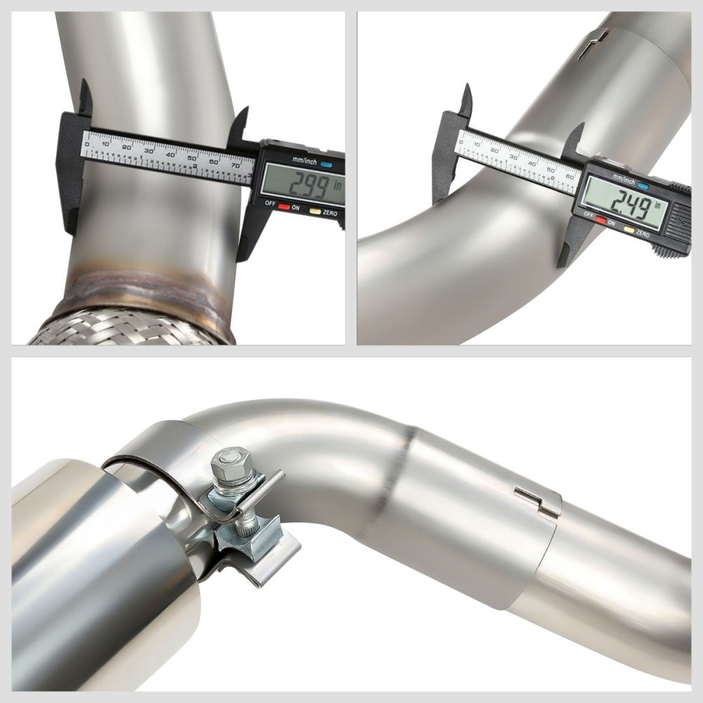 4" Rolled Tip Catback Exhaust System 07-13 Silverado/Sierra 5.5' Bed BFC-CATB-U013