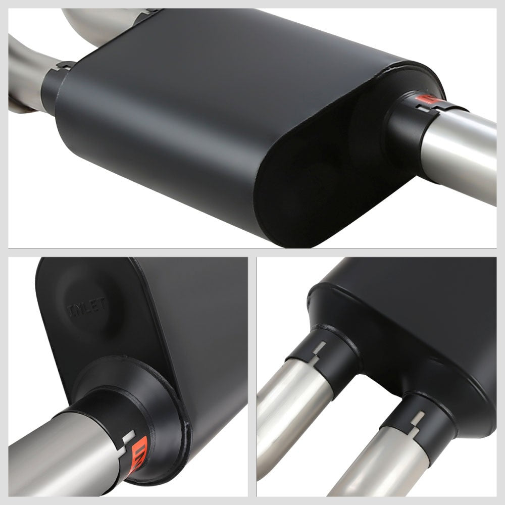 4" Rolled Tip Catback Exhaust System 07-13 Silverado/Sierra 5.5' Bed BFC-CATB-U013