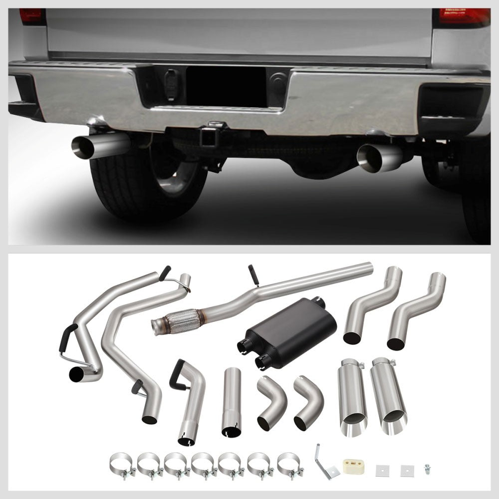 4" Rolled Tip Catback Exhaust System 14-19 Silverado/Sierra 4.3 5.3 BFC-CATB-U014