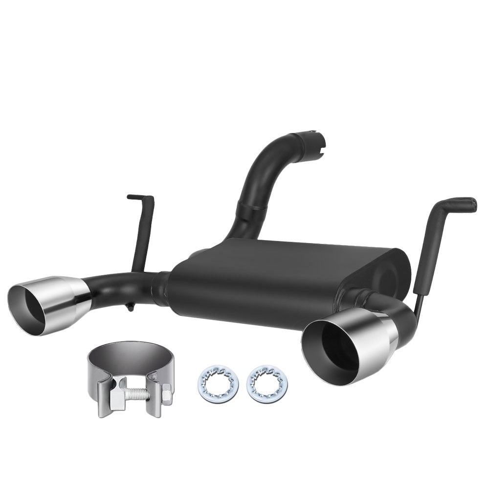 4" Mufflers Rolled Tip Axleback Exhaust Kit 18+ Wrangler JL 2.0/3.6L BFC-AXLB-U016
