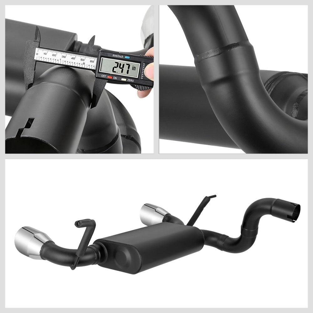 4" Mufflers Rolled Tip Axleback Exhaust Kit 18+ Wrangler JL 2.0/3.6L BFC-AXLB-U016