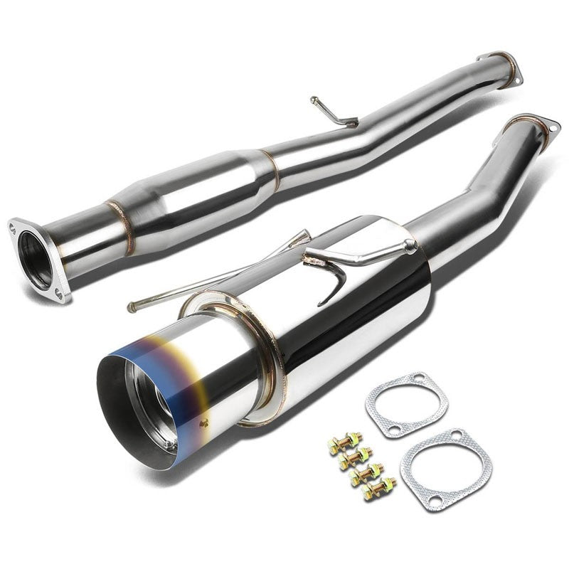 4.5" Burnt Muffler Tip Exhaust Catback System For 02-07 Impreza WRX/WRX STI DOHC-Performance-BuildFastCar