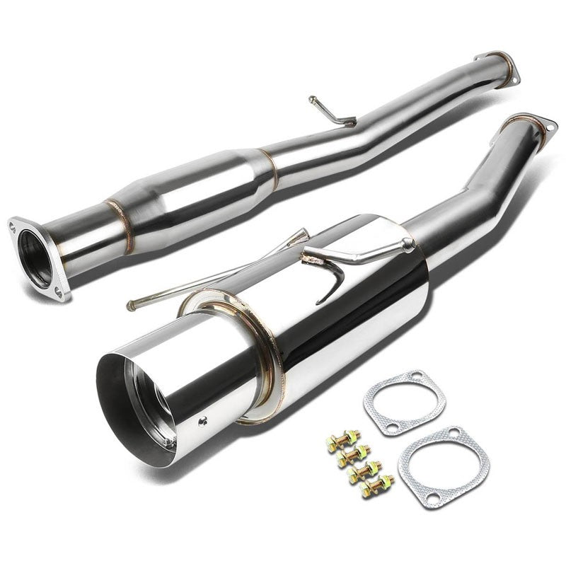 4.5" Muffler Tip Exhaust Catback System For 02-07 Impreza WRX/WRX STI H4 DOHC-Performance-BuildFastCar
