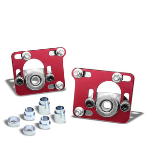 Aluminum Red Front Adjustable +/-2.5 Camber Caster Plates For 94-04 Ford Mustang-Suspension-BuildFastCar