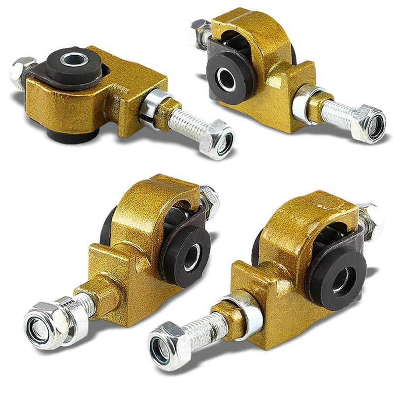 Gold Adjustable Front Camber Adjuster Kit for Accord/Civic/CRX/Prelude/Odyssey-Suspension Arms-BuildFastCar