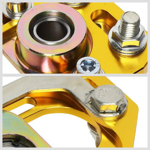 Aluminum Gold Front Adjustable +/-3 Camber +/-2 Caster Plates For 79-89 Mustang-Suspension-BuildFastCar