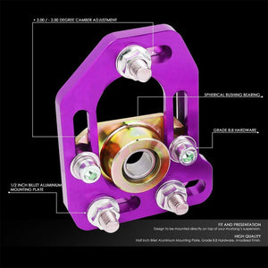 Aluminum Purple Front Adjustable +/-3 Camber +/-2 Caster Plate For 79-89 Mustang-Suspension-BuildFastCar