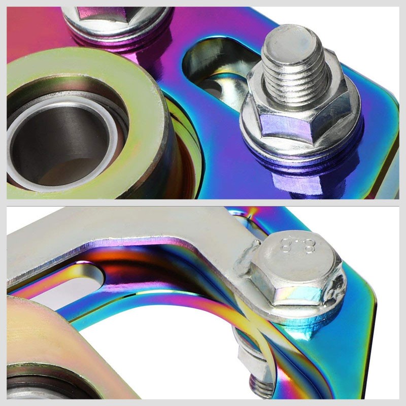 Neo Chrome Front Adjustable +/-3 Camber +/-2 Caster Plates Kit For 79-89 Mustang-Suspension-BuildFastCar