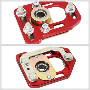 Aluminum Red Front Adjustable +/-3 Camber +/-2 Caster Plates For 79-89 Mustang-Suspension-BuildFastCar