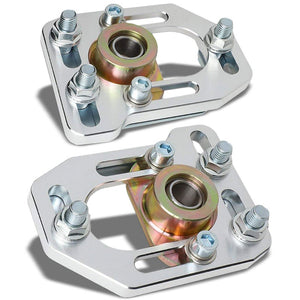 Silver Front Adjustable +/-3 Camber +/-2 Caster Plates For 79-89 Ford Mustang-Suspension-BuildFastCar