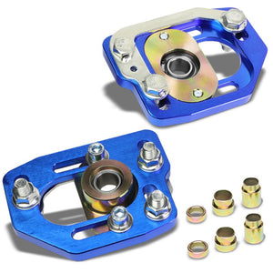 Blue Front Adjustable +/-3 Camber +/-2 Caster Plates Kit For 90-93 Ford Mustang-Suspension-BuildFastCar