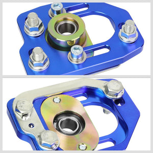 Blue Front Adjustable +/-3 Camber +/-2 Caster Plates Kit For 90-93 Ford Mustang-Suspension-BuildFastCar