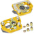 Aluminum Gold Front Adjustable +/-3 Camber +/-2 Caster Plates For 90-93 Mustang-Suspension-BuildFastCar