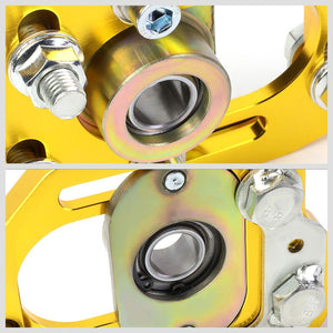 Aluminum Gold Front Adjustable +/-3 Camber +/-2 Caster Plates For 90-93 Mustang-Suspension-BuildFastCar