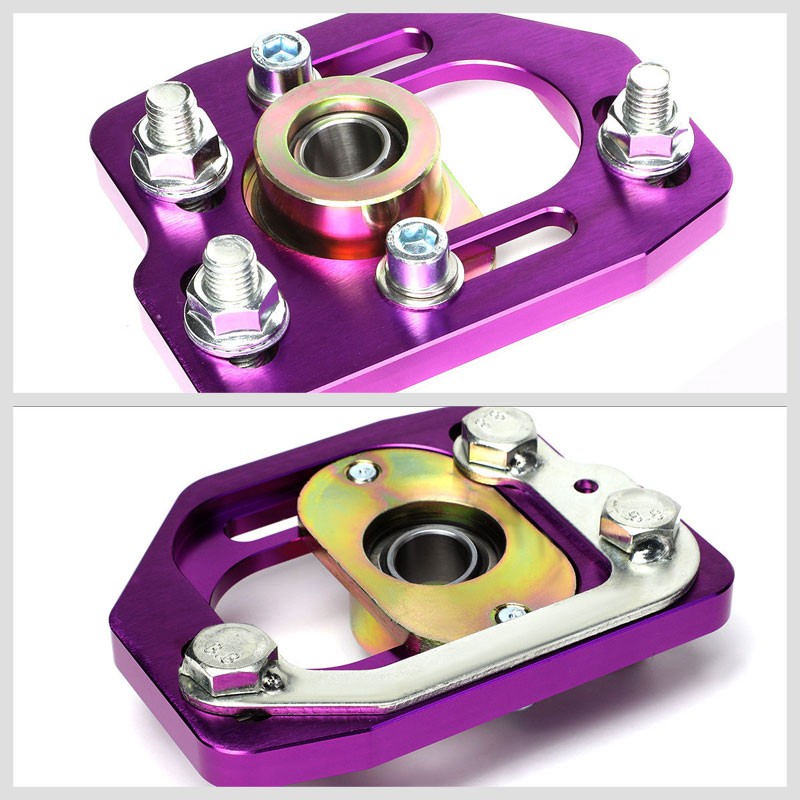 Aluminum Purple Front Adjustable +/-3 Camber +/-2 Caster Plate For 90-93 Mustang-Suspension-BuildFastCar