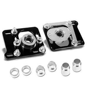 Front Adjustable Aluminum Black Camber/Caster Plate T2 For 94-04 Ford Mustang-Suspension Arms-BuildFastCar