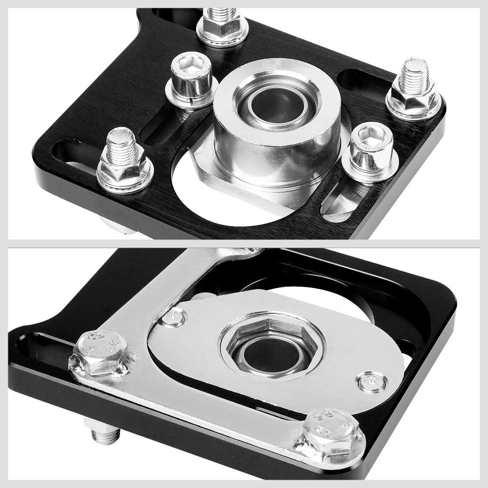 Front Adjustable Aluminum Black Camber/Caster Plate T2 For 94-04 Ford Mustang