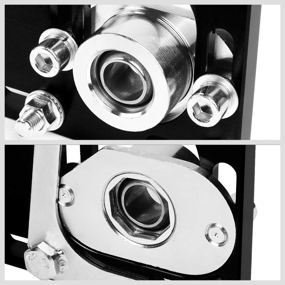 Front Adjustable Aluminum Black Camber/Caster Plate T2 For 94-04 Ford Mustang