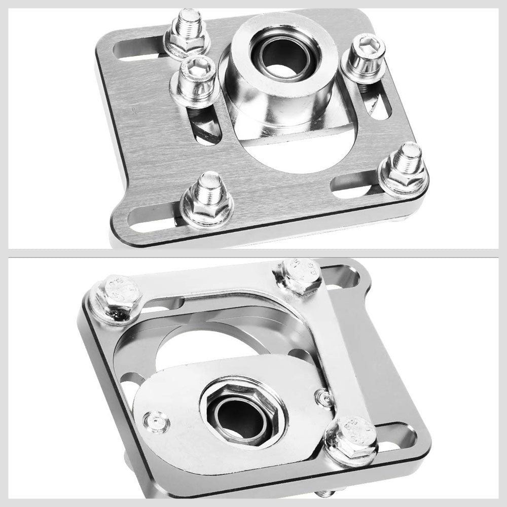 Front Adjustable Aluminum Silver Camber/Caster Plate T2 For 94-04 Ford Mustang